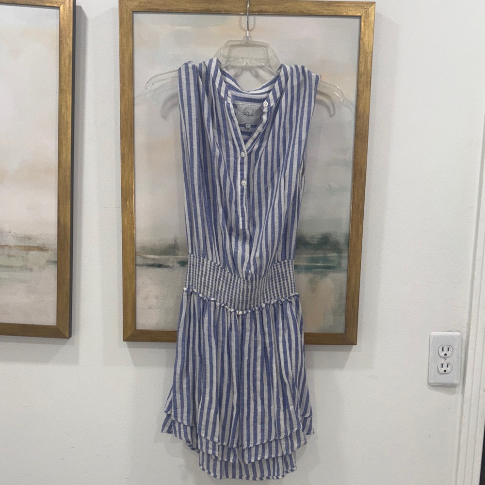 Rails linen striped dress Small